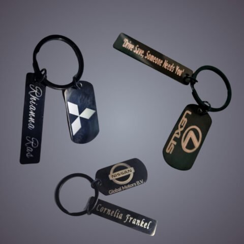 Black Stainless Steel Keychain